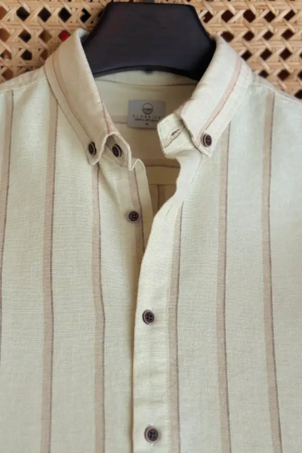 Light Ivory With Brown Check
