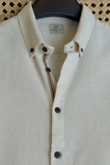 Light Beige with Chocolate Brown Twill Tape