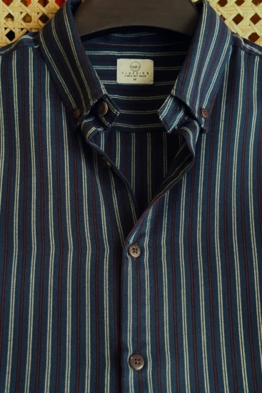 Deep Aegean Blue With Multi Stripe