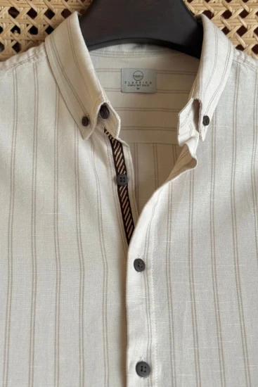 Light Beige With Brown Check and Chocolate Tape