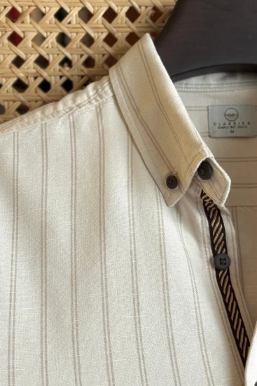 Light Beige With Brown Check and Chocolate Tape
