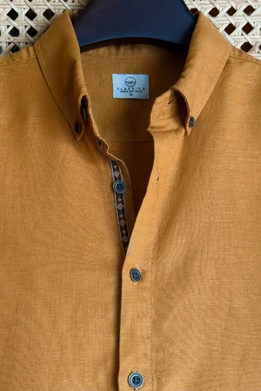 Mustard with Brown Golden Twill Tape