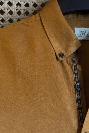 Mustard with Brown Golden Twill Tape