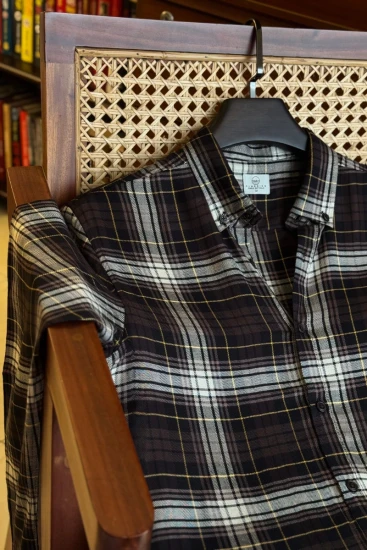 Black Brown Grey With Yellow Checks