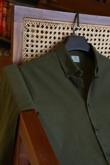 Textured Forest Olive Shirt