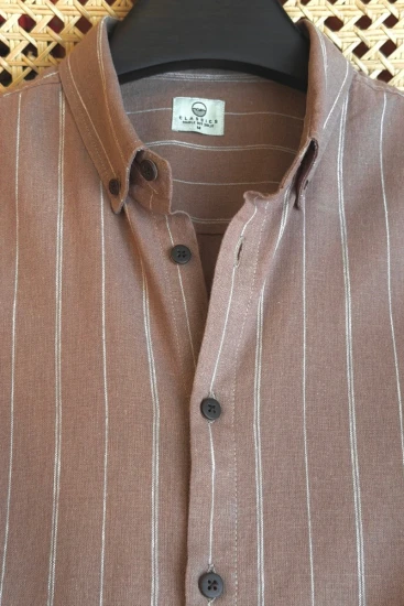 Light Dusty Mauve with Offwhite Stripes Shirt