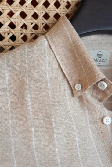 Light Desert sand with white Stripe shirt