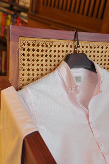 Soft Pastel Pink with White Stripes Shirt
