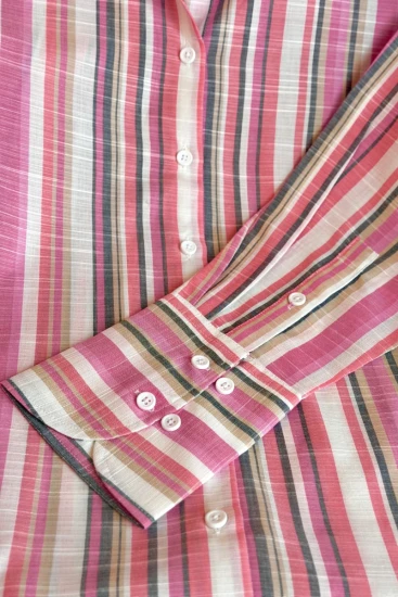 FEMALE Pink Multi Stripe Relax Fit Shirt