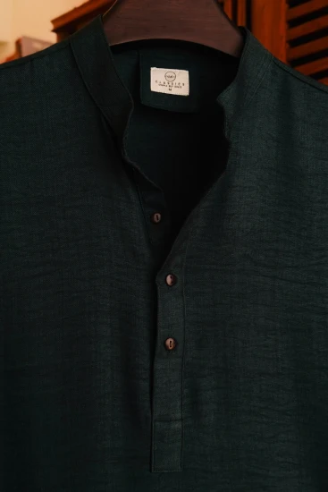 Deep Bottle Green Solid Panjabi