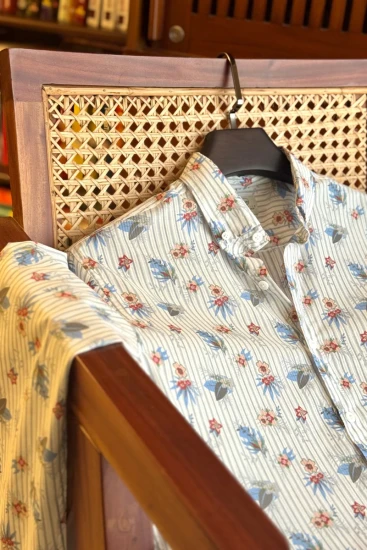 Blue Printed Shirt