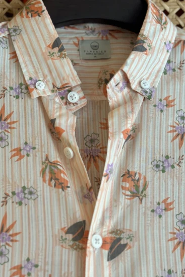 Orange Floral Print